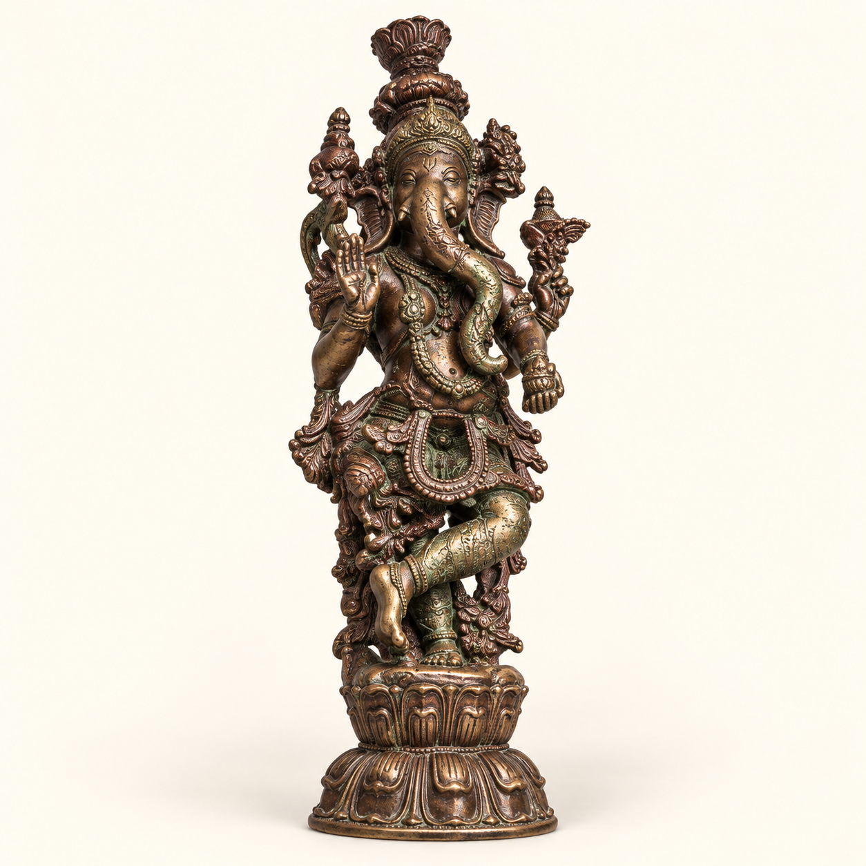 Standing Ganesha Statement on an ivory studio background